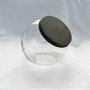 Vintage/Antique Glass Candy Jar with Lid, See Description